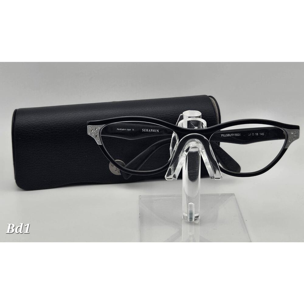 Seraphin Pillsbury 8531 Designer Eyeglass Frames Handmade Japan Black Frames...
